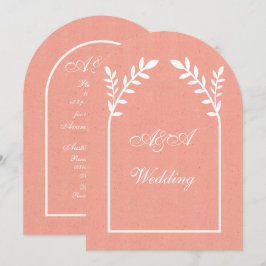 Convite de Casamento Minimalista com Arco de Pêsse