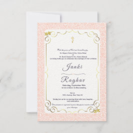 Convite de casamento minimalista com ganesha india