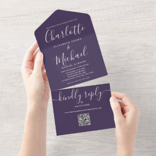 Convite de Casamento Minimalista com Rótulo de Cód