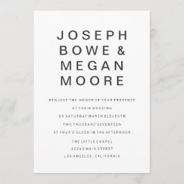 Convite de casamento minimalista de Gótico 5x7