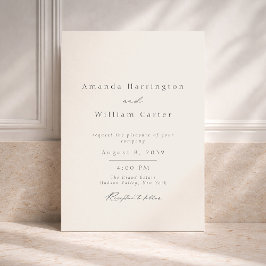 Convite de Casamento Minimalista de Mansão | Sérif