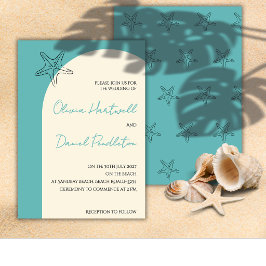 Convite de Casamento Minimalista de Praia