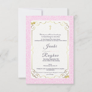 Convite de casamento minimalista do ganesha indian
