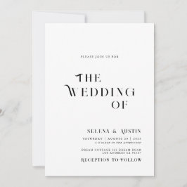 Convite de casamento minimalista e chique