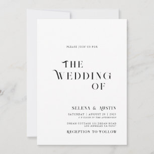 Convite de casamento minimalista e chique
