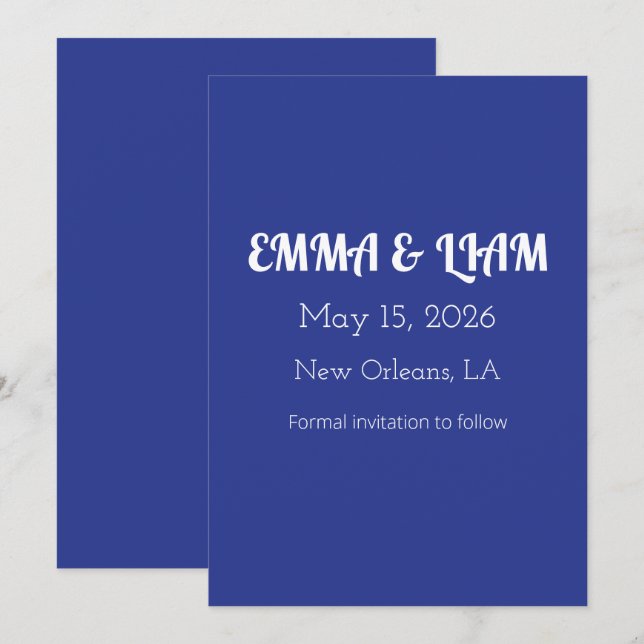 Convite de Casamento Minimalista e Sofisticado em  (Frente/Verso)