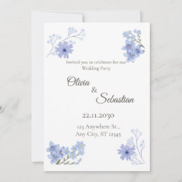 Convite de Casamento Minimalista Elegante