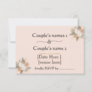 Convite de Casamento Minimalista Elegante