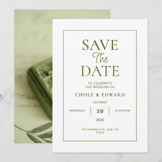 Convite de Casamento Minimalista Elegante