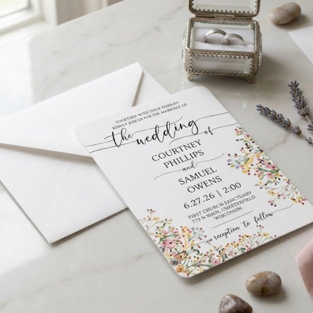 Convite de Casamento Minimalista Elegante (Criador carregado)