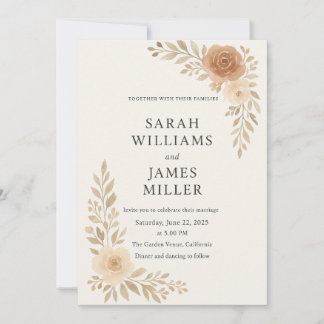 Convite de Casamento Minimalista Elegante