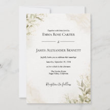 Convite de Casamento Minimalista Elegante