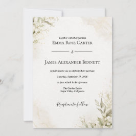 Convite de Casamento Minimalista Elegante