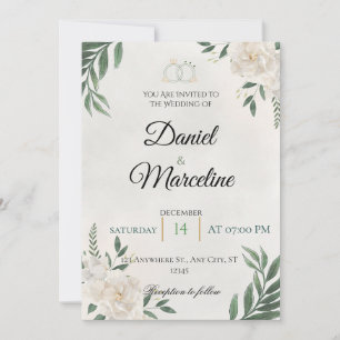 Convite de Casamento Minimalista Elegante