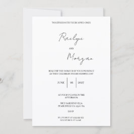 Convite de Casamento Minimalista Elegante