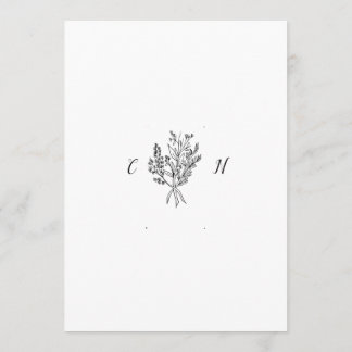 Convite de casamento minimalista elegante