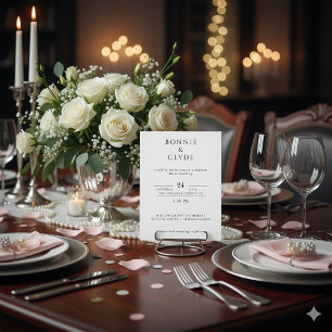 Convite de Casamento Minimalista Elegante em Cartã