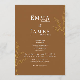Convite de Casamento Minimalista Elegante | Modern