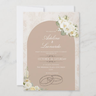 Convite de Casamento Minimalista Elegante – Neutro
