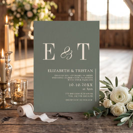 Convite de Casamento Minimalista Elegante Sábio