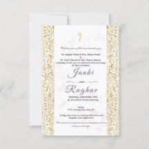Convite de casamento minimalista ganesha indiano