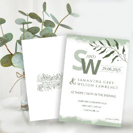 Convite de Casamento Minimalista Inspirado na Natu