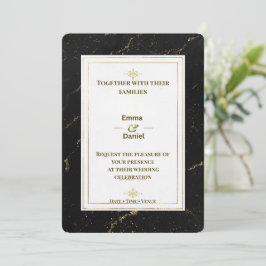 Convite de Casamento Minimalista Luxuoso Elegante