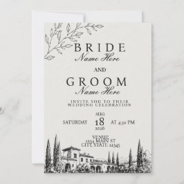 Convite de Casamento Minimalista Moderno