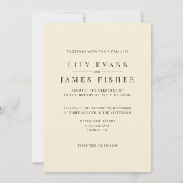 Convite de Casamento Minimalista Moderno