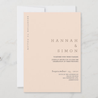 Convite de Casamento Minimalista Moderno