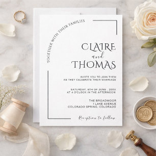 convite de casamento minimalista moderno