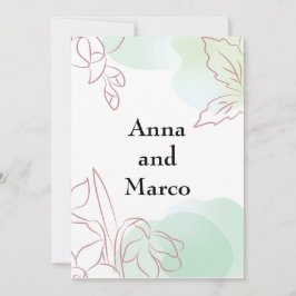 Convite de casamento minimalista moderno