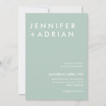 Convite de Casamento Minimalista Moderno