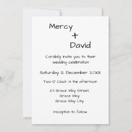 Convite de Casamento Minimalista Moderno Boho