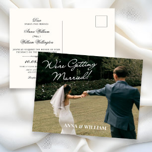 Convite de casamento minimalista moderno com foto