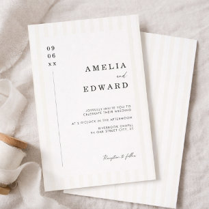 Convite de Casamento Minimalista Moderno com Tipog