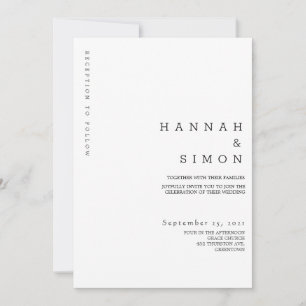 Convite de Casamento Minimalista Moderno de Outono