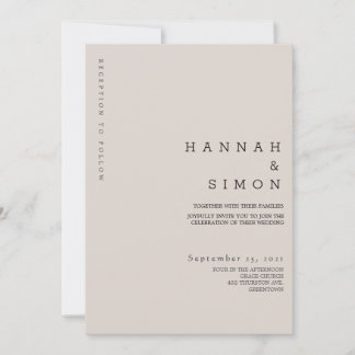 Convite de Casamento Minimalista Moderno de Outono