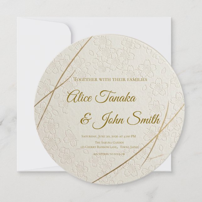 Convite de Casamento Minimalista Moderno – Elegant (Frente)