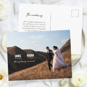 Convite de casamento minimalista moderno simples