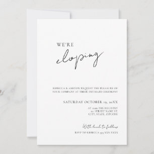 Convite de Casamento Minimalista para Fuga Românti
