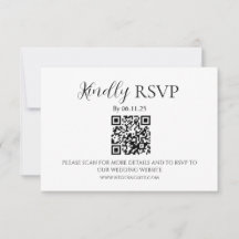 Convite de Casamento Minimalista RSVP