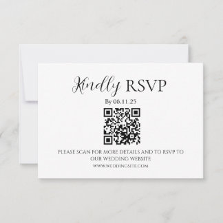 Convite de Casamento Minimalista RSVP