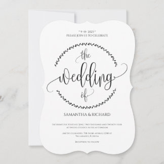 Convite De Casamento Minimalista Simples