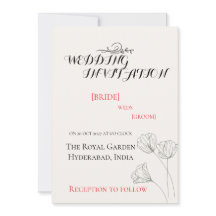 Convite de Casamento Minimalista Simples