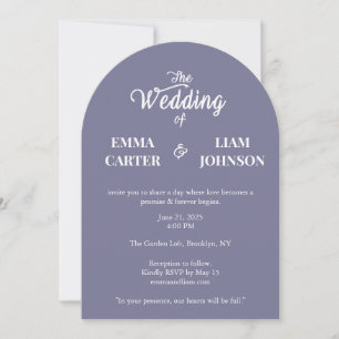 Convite de Casamento Minimalista Twilight Bloom