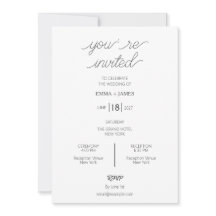 Convite de Casamento Minimalista Verde Salvia