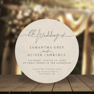 Convite de Casamento Minimalista Vintage Boho