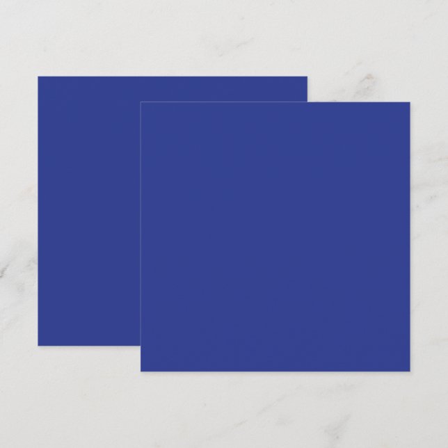 Convite de casamento mínimo a frio em azul profund (Frente/Verso)
