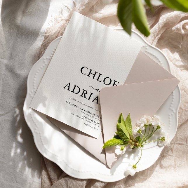 Convite de Casamento Mínimo Simples (Criador carregado)